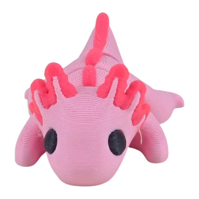 Pink articulated axolotl