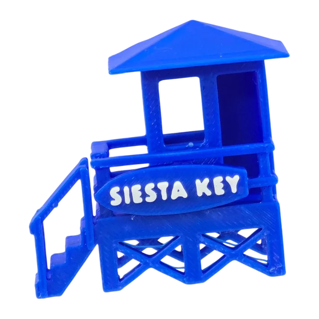 Blue Siesta Key lifeguard shack magnet