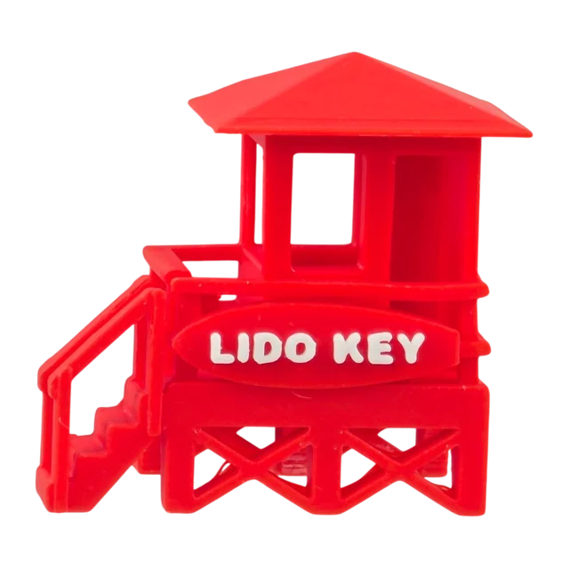 Red Lido Key lifeguard shack magnet