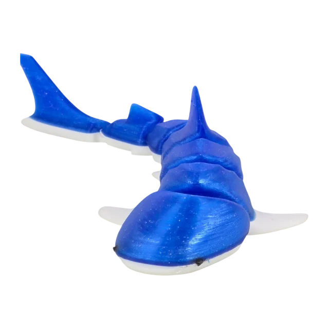 Blue and white articulated whale shark